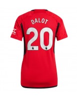 Manchester United Diogo Dalot #20 Domácí Dres pro Dámské 2023-24 Krátký Rukáv